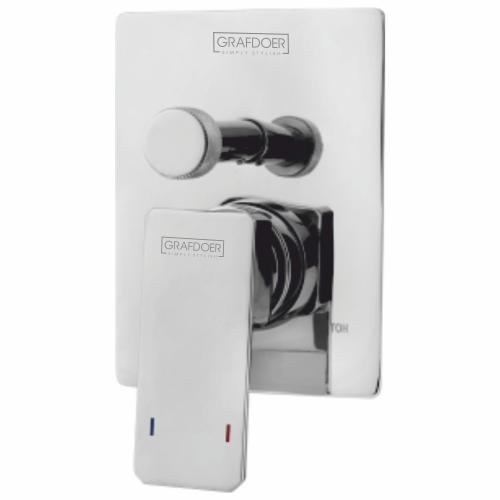 Single Lever Concealed & Diverter High Flow & 3 Outlet  Chrome